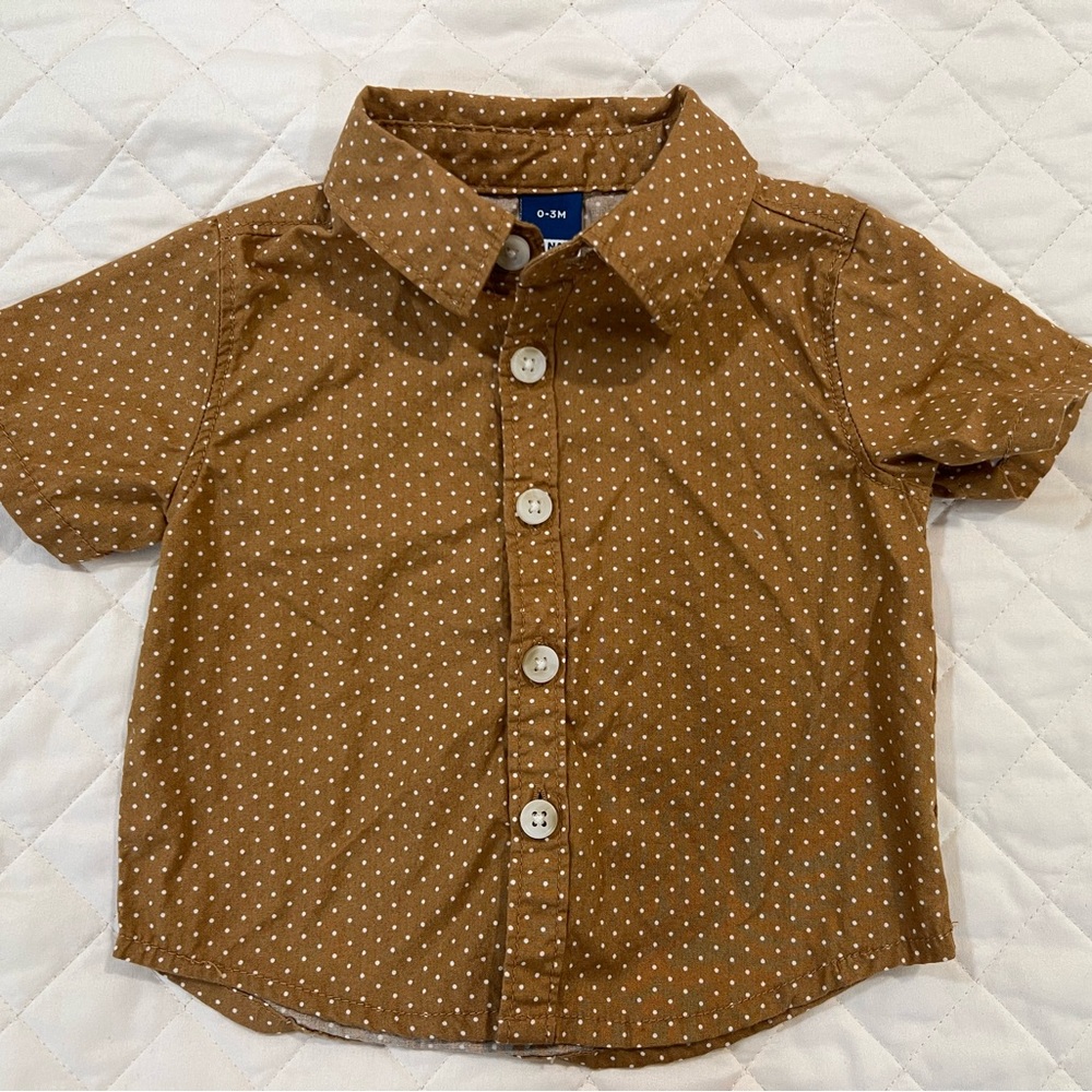 Old Navy | Short Sleeve Button Down Shirt | 0-3M